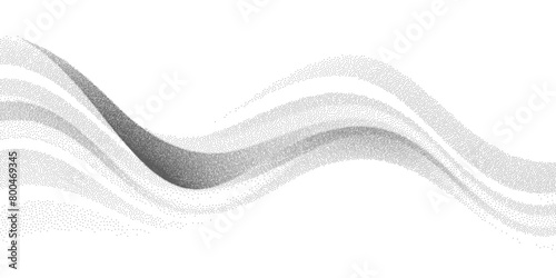 Abstract wave. Gradient from dots , black dotwork grain texture, abstract stipple sand effect.