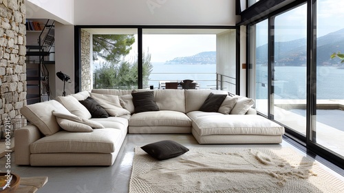 Corner Sofa Minimalist Design: Photos showcasing the minimalist design of corner sofas