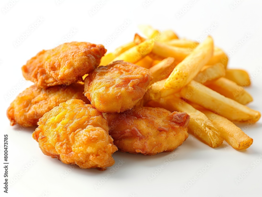 Pile of Fried Food and French Fries Pile of Fried Food and French Fries