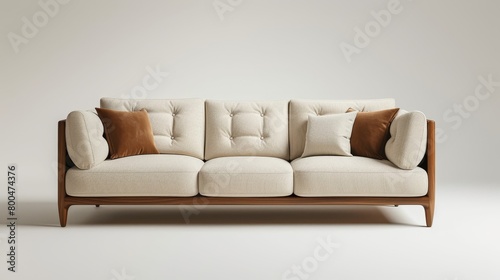 Modern Sofa Design: A photo showcasing a modern sofa with sleek lines and minimalist aesthetics