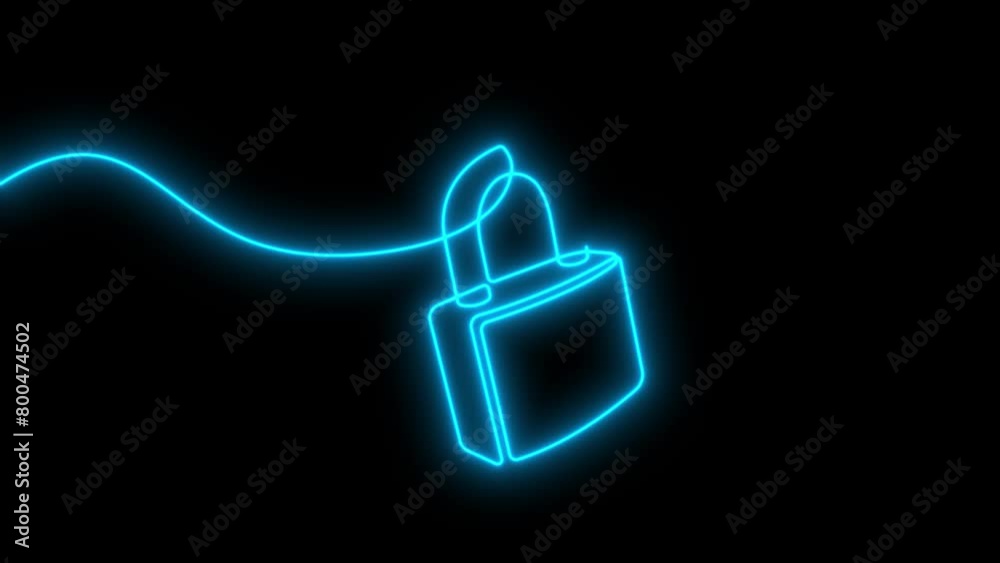 Security lock. Protection of data, information, website.Continuous line drawing of padlock. Security lock. Protection of data, information, website.Continuous line drawing of padlock.
