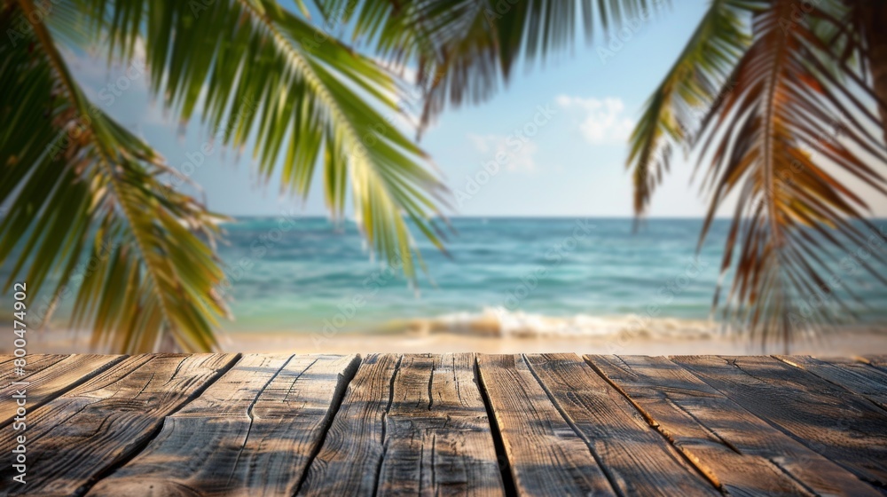 Tropical Beach View from Wooden Deck
Tropical Beach View from Wooden Deck