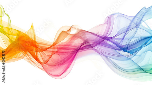 A dynamic fusion of colors swirling together to form an enchanting rainbow pattern, isolated against a pure white background.