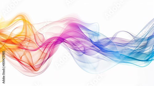 A dynamic fusion of colors swirling together to form an enchanting rainbow pattern, isolated against a pure white background.