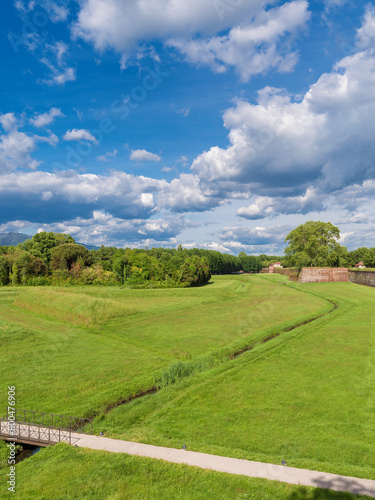 Принти на полотні Lucca ancient city walls glacis beautiful park