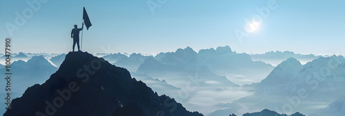 cloud background with mountains Morning sky adorned with wispy clouds, a serene and tranquil landscape. 