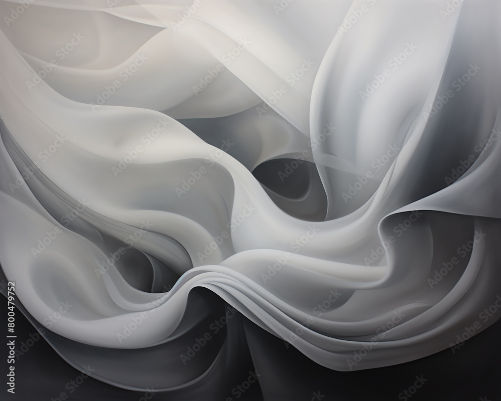 Fototapeta premium Develop an abstract art piece using only shades of gray to explore the nuances of light and shadow