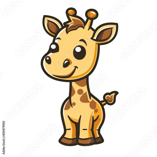Cute cartoon giraffe character