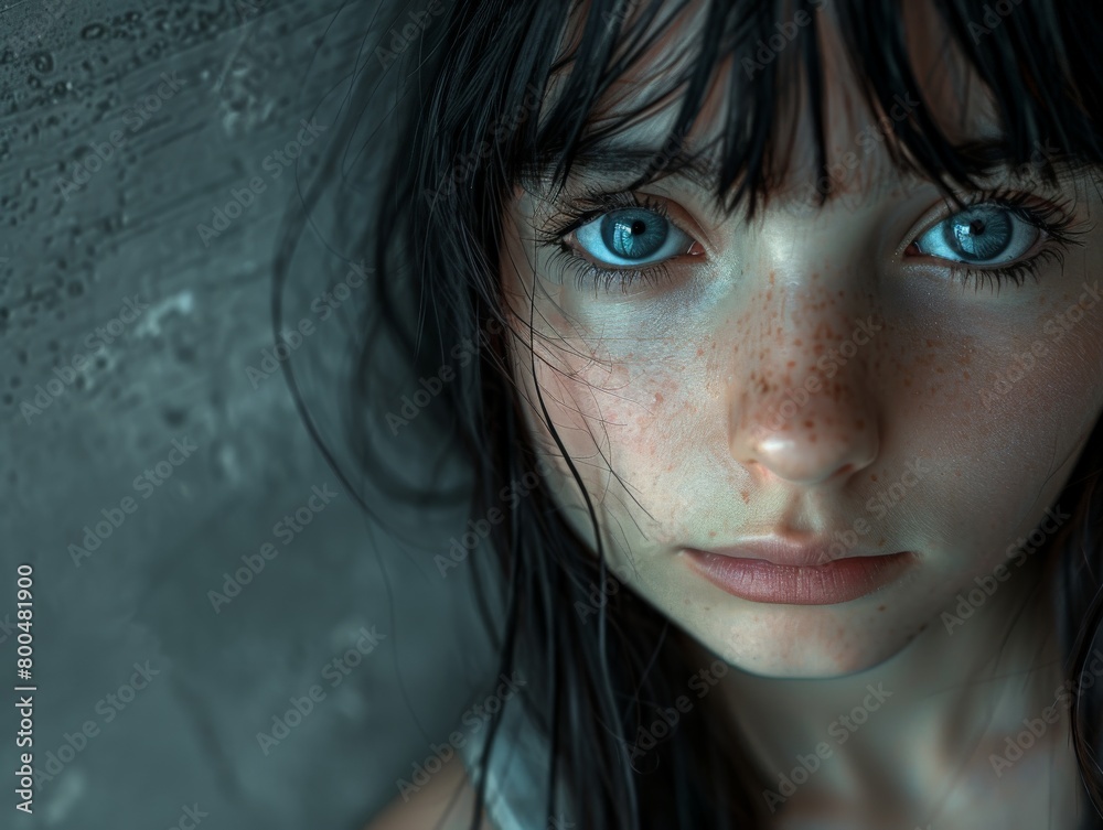 Close Up of a Person With Blue Eyes Close Up of a Person With Blue Eyes