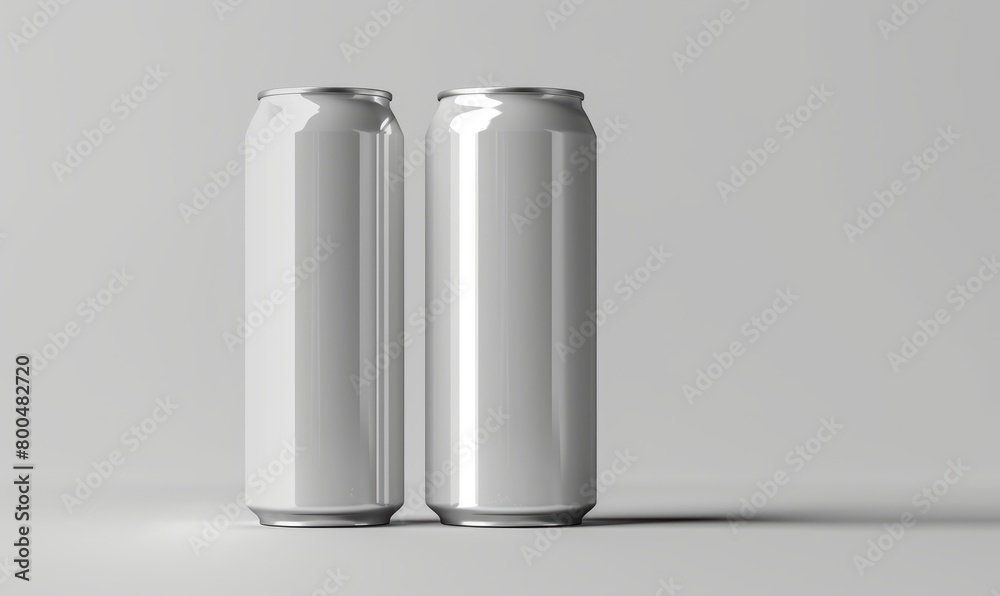 Blank Can Mockup Template on White Background Blank Can Mockup Template on White Background