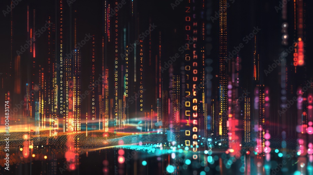 Fototapeta premium infographic chart digital illustration on a dark background