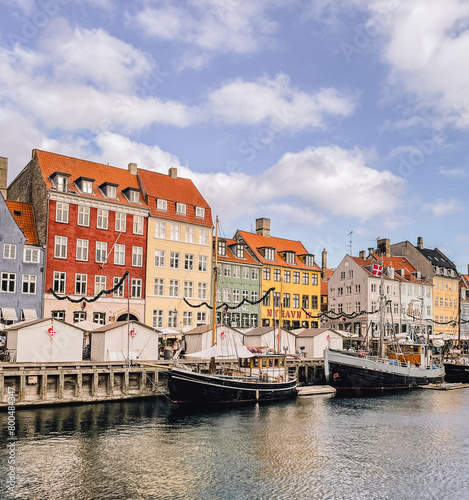 Iconic Location of Nyhavn in Copenhagen, Denmark