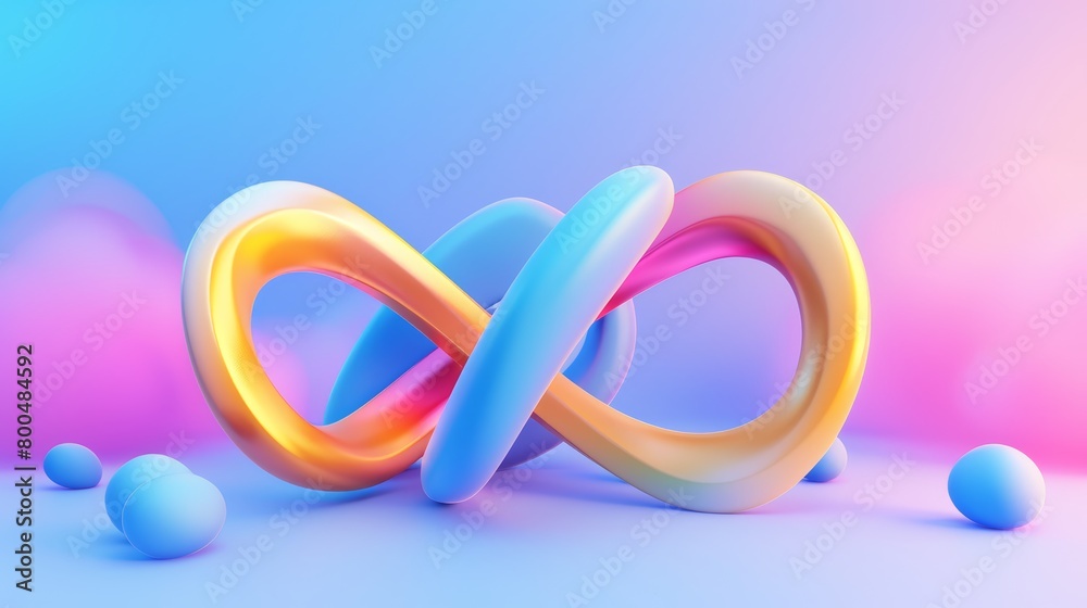 Abstract 3D render featuring a dynamic composition of floating geometric shapes in a surreal, vibrant setting Abstract 3D render featuring a dynamic composition of floating geometric shapes in a surreal, vibrant setting