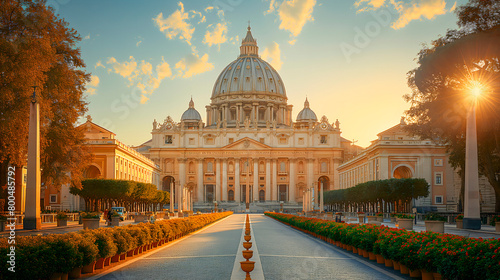 St. Peter's Basilica in Vatican City, Rome, Italy
