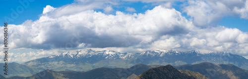 Albania landscape panoramic view, Tomorr mountain