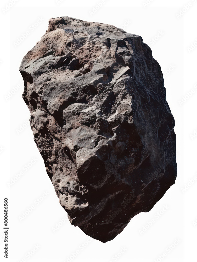 Fototapeta premium space rock realistic illustration isolated on a white background