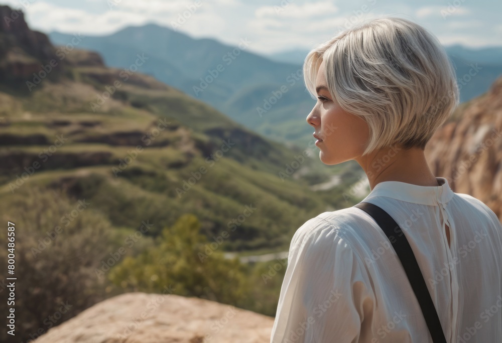 A traveler stands overlooking a vast mountain vista, immersed in the grandeur of the landscape and the adventure that awaits. A traveler stands overlooking a vast mountain vista, immersed in the grandeur of the landscape and the adventure that awaits.
