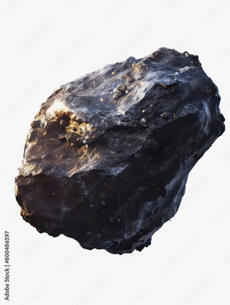 Fototapeta premium space rock realistic illustration isolated on a white background