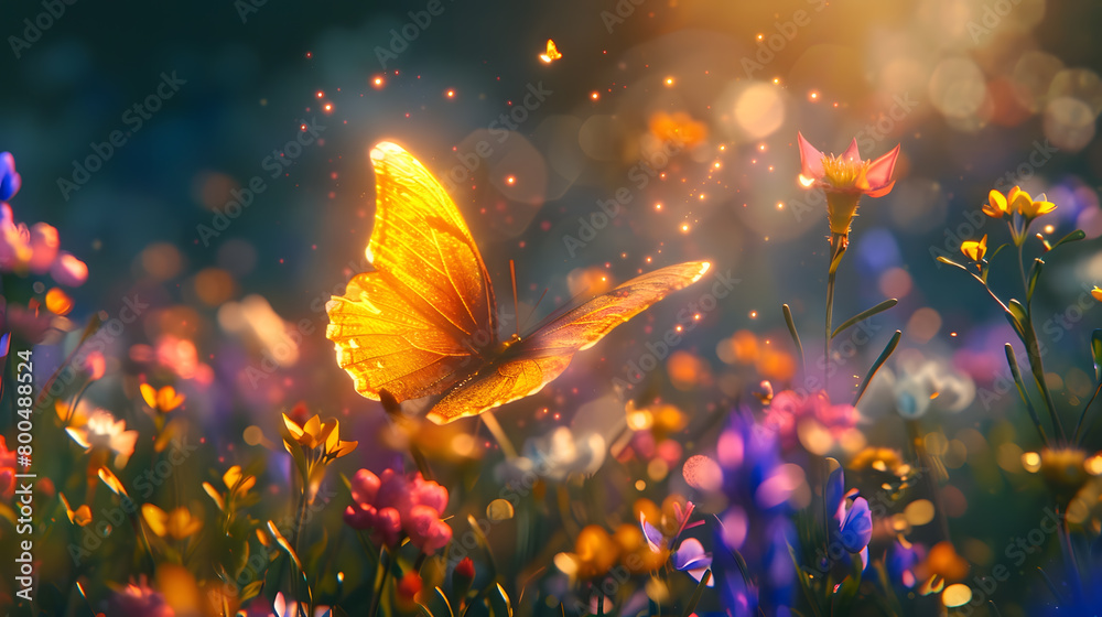 golden butterfly in garden golden butterfly in garden