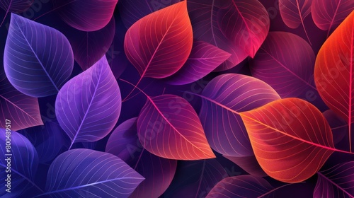 abstract ornamental foliage background with bold colorful elegant decorative elements 
