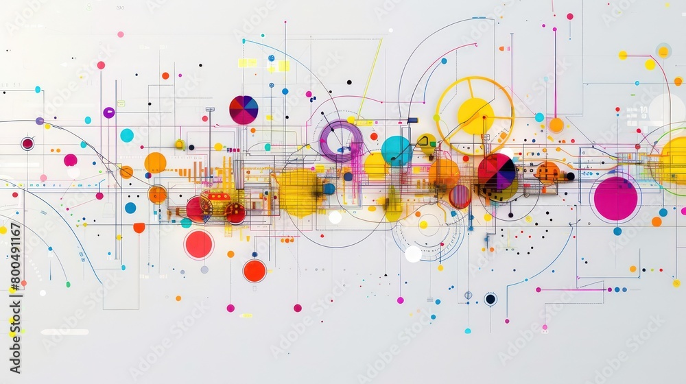 Obraz premium data digital flow wallpaper with simple color and graphics