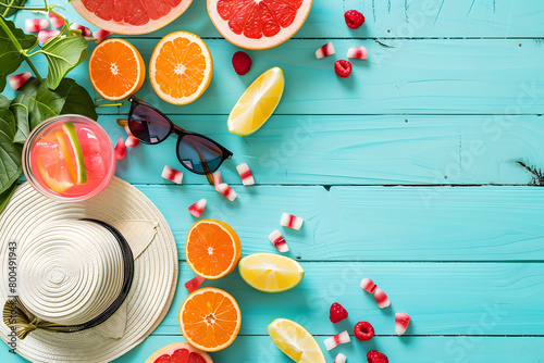 Creative trendy summertime banner mockup. Summer shopping sales and vacation concept.