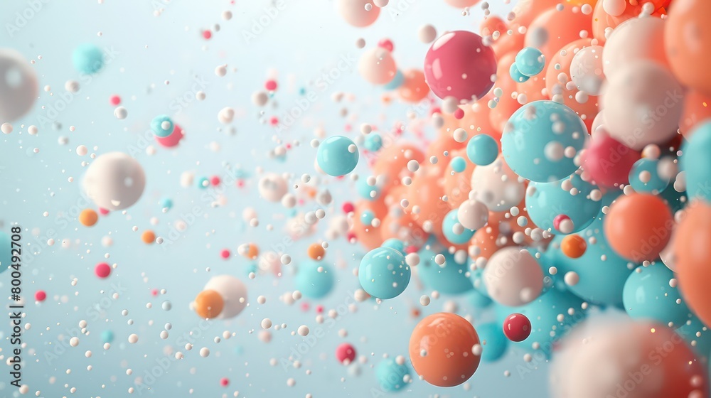 colorful funny balls flying and floating in space with pastel and vivid colors, amazing depth of field colorful funny balls flying and floating in space with pastel and vivid colors, amazing depth of field