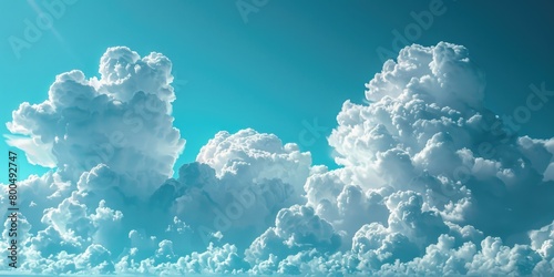 White clouds of a blue sky