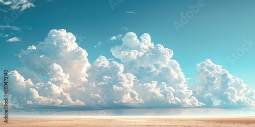 White clouds of a blue sky