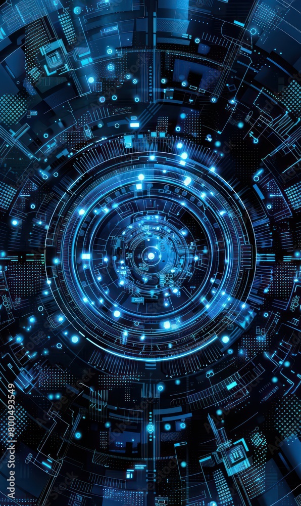 digital circuit diagram background with circular abstract graphic elements digital circuit diagram background with circular abstract graphic elements