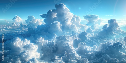 White clouds of a blue sky