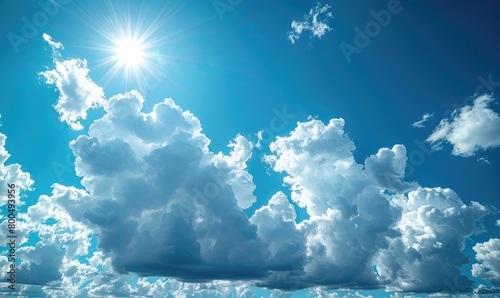 White clouds of a blue sky