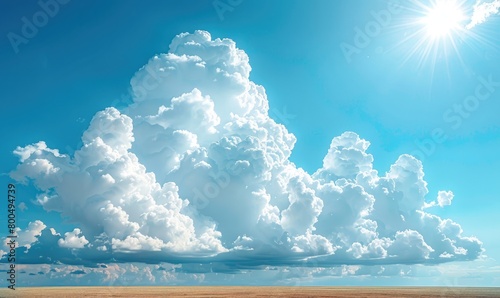 White clouds of a blue sky
