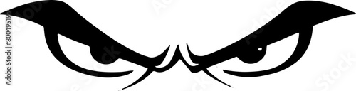 Dramatic Eyes Silhouette in Black and White