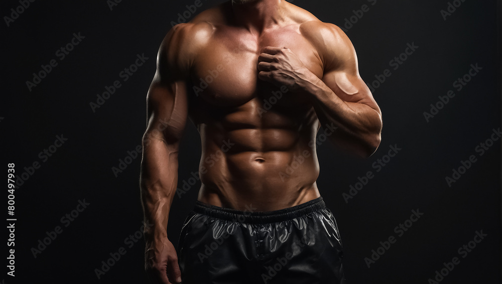 inflated torso of a sports man inflated torso of a sports man