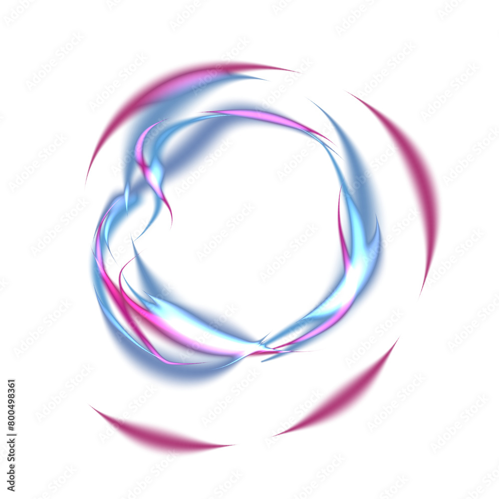 Bright transparent round neon frame, glowing lines. Bright transparent round neon frame, glowing lines.