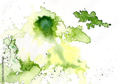 Aquarell grüner Farbklecks