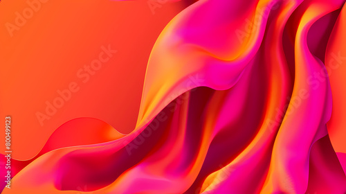 Vibrant Red and Yellow Abstract Fabric Waves Texture