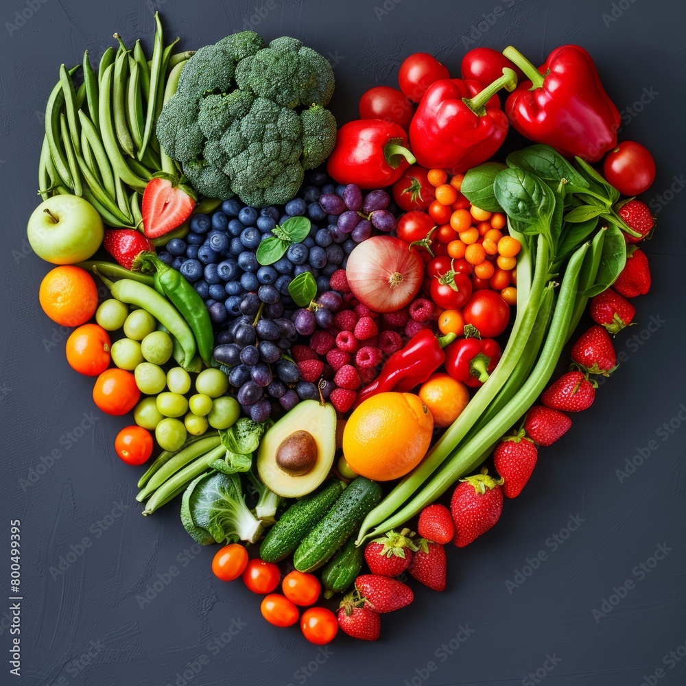 Harvest Heart: A Whimsical Display of Natures Bounty