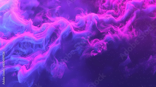 Vibrant Purple and Pink Nebula-Like Clouds