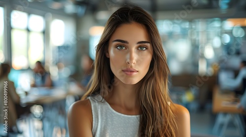 Confident Professional Woman in Modern Office Setting. Generative AI Free Download Confident Professional Woman in Modern Office Setting. Generative AI - GFXLoad