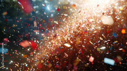 Confetti falling from the sky photo