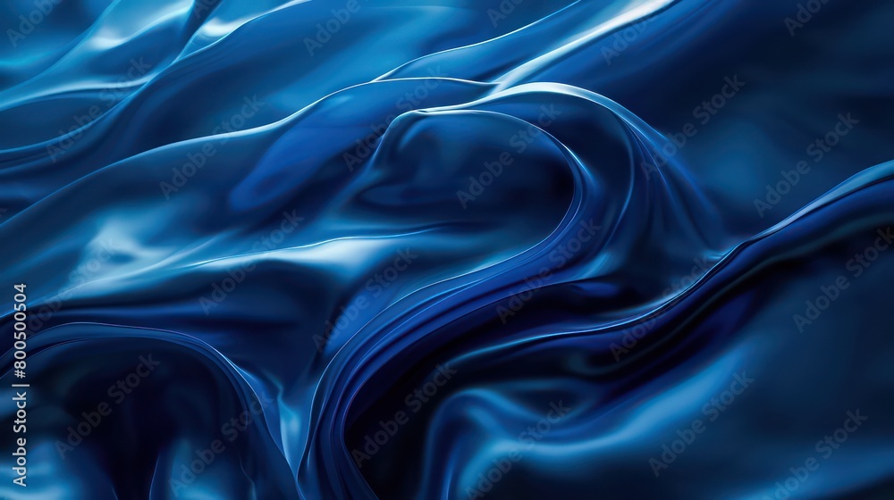 Fototapeta premium abstract dark blue futuristic silky waves wallpaper