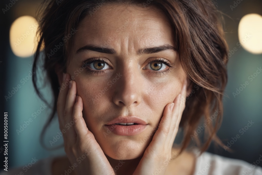 Intimate Glow: Tranquil Ambience Behind Wavy Brown Hair Intimate Glow: Tranquil Ambience Behind Wavy Brown Hair