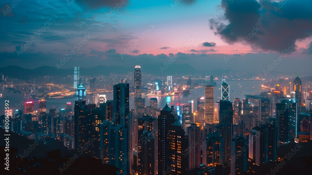 Obraz premium city at night