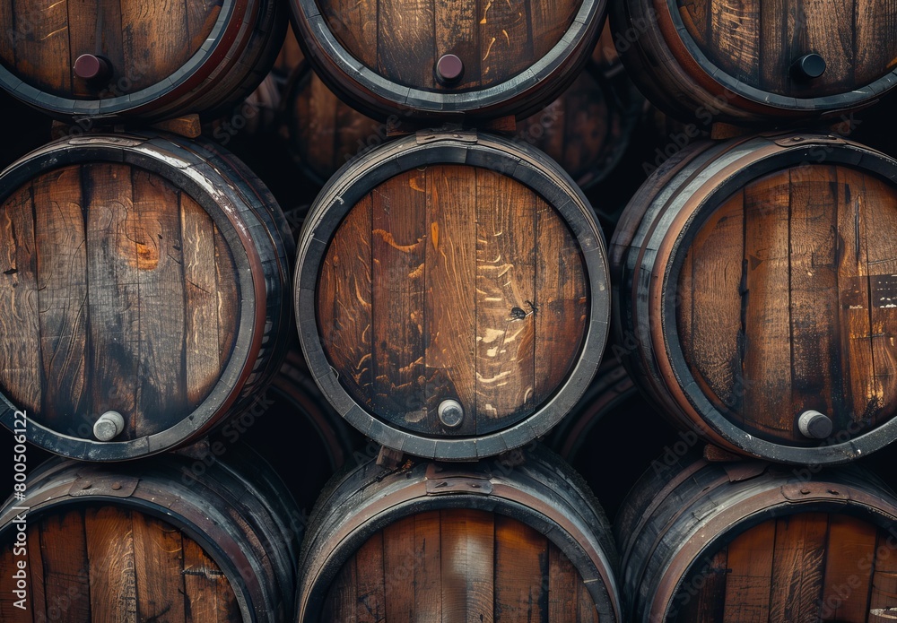 At the German winery, stacked wine casks and old vintage whisky casks evoke nostalgia