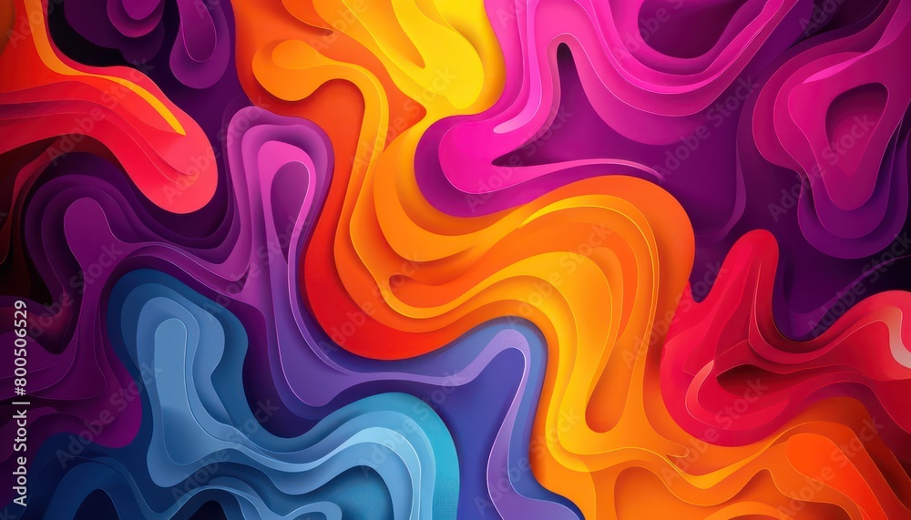 colorful abstract illustration background with flat and fluid iridescent waves colorful abstract illustration background with flat and fluid iridescent waves