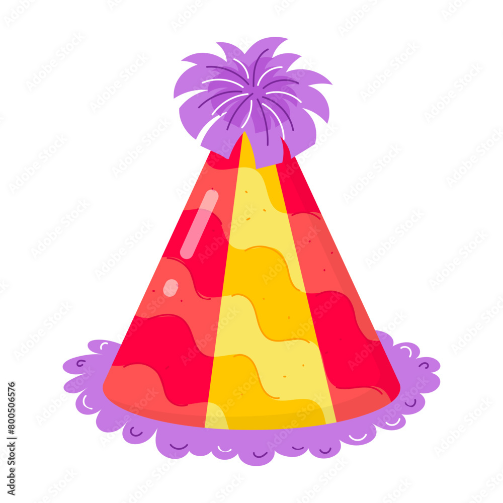 Birthday Hats Flat Stickers Birthday Hats Flat Stickers