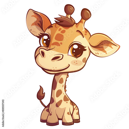 Cute giraffe cartoon illustration