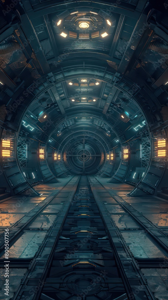 futuristic empty space station background futuristic empty space station background